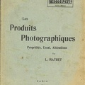 Les produits photographiques<br />L. Mathet<br />(BIB0041)