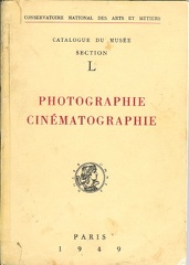 CNAM: Catalogue du musée, section L, Photographie, cinématographie(BIB0504)