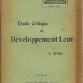 Étude critique du développement lentE. Pitois(BIB0601)