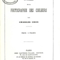 La photographie des couleurs<br />Charles Cros<br />(BIB0615)