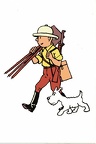 Tintin au Congo (avec une chambre sur l'épaule)(CAP0043)
