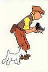 Tintin en Amérique (avec un folding à la main)(CAP0052)