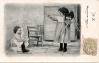 Fillette photographiant un bébé sur son pot(CAP0101)