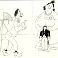 Dessin de Dubout : Photographe, grosse femme et petit mari(CAP0397)