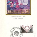 Carte 1er jour: timbre Europa  « Le cinéma », « Arroseur et arrosé », A. et L. Lumière, 1895<br />(CAP0475)