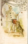 Pierrot photographiant un chien (bouledogue)(CAP0518)