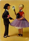 Couple de poupées Peynet(CAP0808)