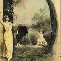 Photographe photographiant une fillette, lettre D<br />(CAP1027)
