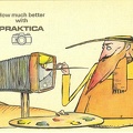 « How much better with Praktica » (peinture sur la plaque d'une chambre)<br />(CAP1032)