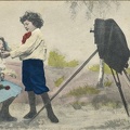 Fillette et garçon(colorisée)(CAP1146)