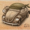 Appareil photo sur une VW Coccinelle<br />(CAP1351)