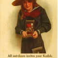 <font color=yellow>_double_</font>Ancienne pub Kodak: « All out-doors invites your Kodak »<br />(CAP1423a)