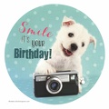 Chien avec un Instamatic 250<br />(CAP1650)