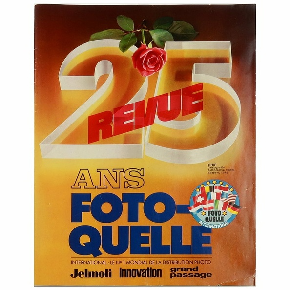 Marque : FOTO-QUELLE
Date : 1982
Pays : SuisseLangue : français
Référence : 824
Format : 233 x 297 mmPoids : XXX
Pages : 56
Table des matières :
-
Pages du catalogue : -
Commentaires : Catalogue Jelmoli - Innovation - Grand Passage
Liens web : -
N° inventaire : CAT0079_01
CAT0079_01.jpg