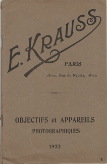Catalogue (E. Krauss) - 1922(CAT0345)
