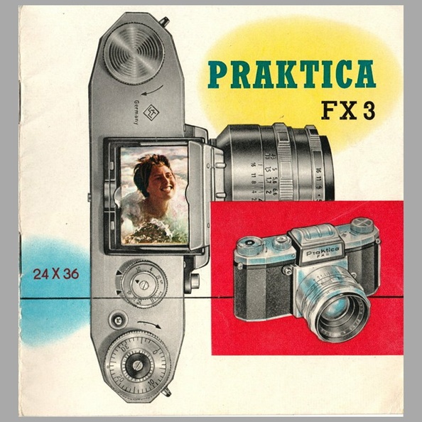 Ce fascicule en polonais présente l'appareil photo Praktica FX3 de Kamera-Werk (Pentacon), ainsi que les objectifs compatibles, les systèmes de reproduction et divers autres accessoires.
Marque : PENTACON
Date : 1958
Pays : AllemagneLangue : polonais
Référence : Ag 10/0299/58. III 18/97
Pages : 16Format : 148 x 158 mm
Table des matières :
-
Pages du catalogue :
Commentaires : -
Liens web : -
N° inventaire : CAT0468_01
CAT0468_01.jpg