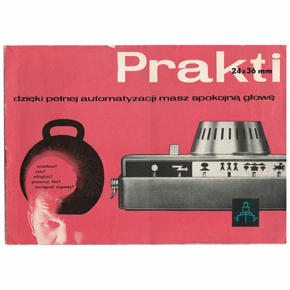 Ce fascicule en polonais présente l'appareil compact 24x36 Prakti fabriqué par Kamera und Kino Werke à Dresde (Pentacon). Il décrit les caractéristiques principales de l'appareil.
Marque : PENTACON
Date : 1961
Pays : AllemagneLangue : polonais
Référence : III-6-15 1307-61 Ag 91-125-61 P
Format : 205 * 145 mmPoids : XXX
Pages : 8
Table des matières :
-
Pages du catalogue :
Commentaires : -
Liens web : -
N° inventaire : CAT0475_01
CAT0475_01.jpg