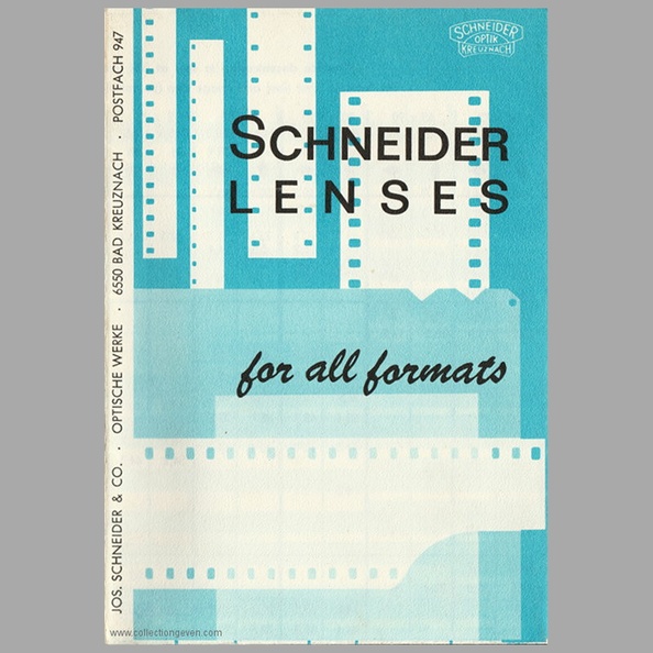 Lenses (Schneider) - 1968(CAT0478)