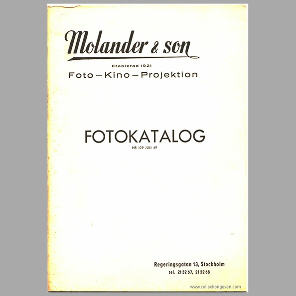 FotoKatalog (Molander & Son) - 1949(CAT0487)