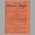Supplément au catalogue du 1er mai 1940 (Photo-Plait) - 1941<br />(CAT0495)