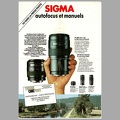 Objectifs autofocus et manuels (Sigma) - ~ 1975<br />(CAT0509)