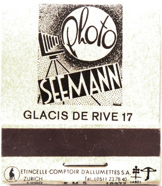 GAD1113
-
Publicité: Ferrania
Recto: Photo Seemann...
Verso: film Ferraniacolor
Intérieur: Elioflex 2 Fr 72.60; Ibis Fr19.80 - 34.65
Pays: Suisse
Dimensions: 43x50x8 mm
Etat: 3B
Commentaires:
« Photo Seemann, Glacis de Rive 17, Genève »
GAD1113_01.jpg