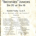 Notice : Brownies Juniors Six-20 et Six-16 (Kodak)(MAN0466)