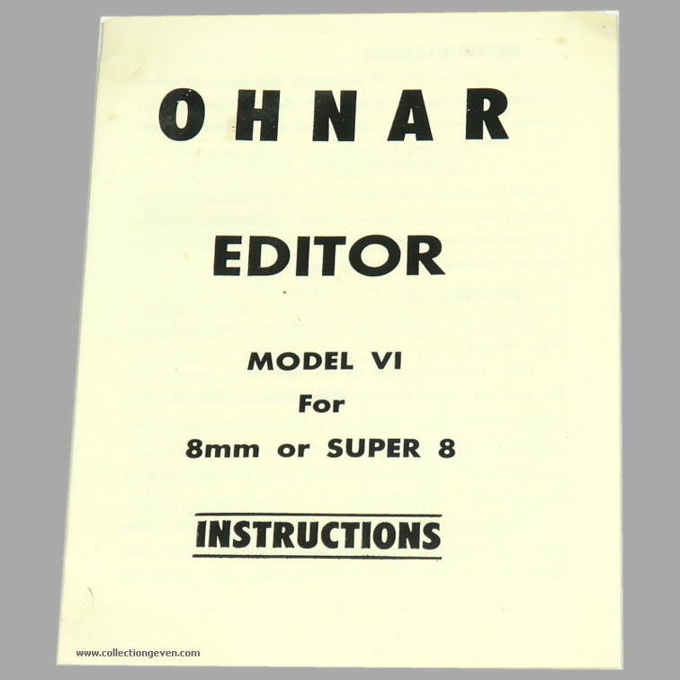 Notice : Visionneuse Super 8 Ohnar(MAN0678)