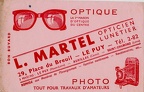 Buvard : L. Martel, Optique, Photo(NOT0097)