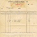 Facture Eastman Kodak Company - 1933<br />(NOT0342)