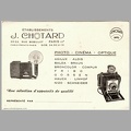 Carte de visite : J. Chotard, Paris - 1963<br />(NOT0715)