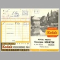 Pochette : Kodak<br />(G. Martin, Orléans - 89 x 130 mm)<br />(NOT0744)