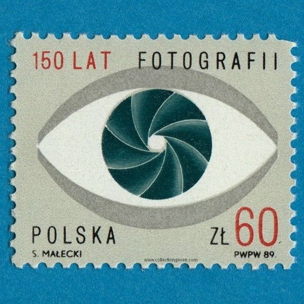 _double_ 150e anniversaire de la photographie (Pologne) - 1989(PHI0087a)