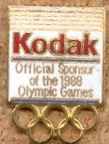 Kodak, Official Sponsor, J.O. 1988(PIN0095)