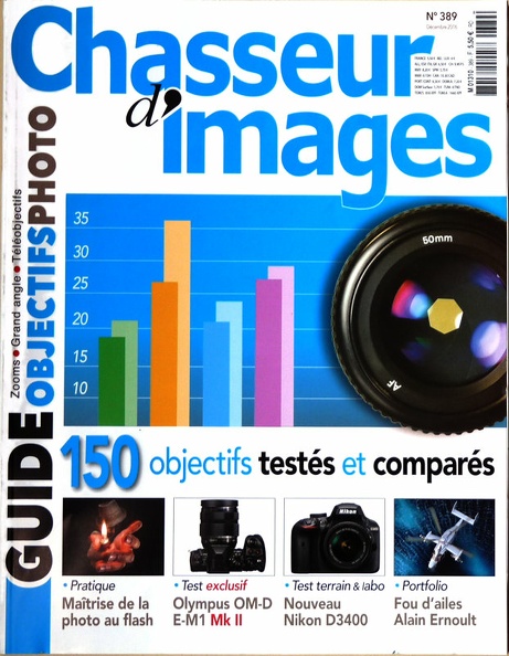 N° 389 de 12.2016
Table des matières:
- P.H. Pont : Pentax K2
Pratique :
- Alain Ernoult : Fou d'ailes
- Dossier pratique : photographier au flash
- Lightroom : l'impression simplifiée
- Les objectifs des kits : 150 objectifs testés
- Tests : Pentax K70, Nikon D3400, Olympus OM-D E-M1 Mark II, Lumix G80,
Pages : 180
Commentaires : -
REV-CI0389.jpg