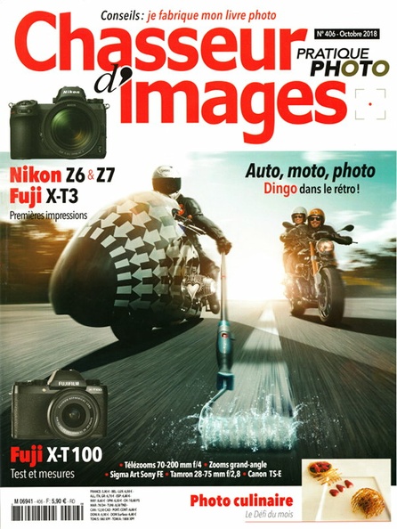 N° 406 de 10.2018
Table des matières:
- P.-H. Pont : Zeiss Ikon, Super Nettel
- Leitz Park, Wetzlar
- Portfolio : Aurélien Villette, le destin des pierres
- Portfolio : Dingo, la vie en phautomobile
- Recettes culinaires, François Lefebvre
- Je fabrique mon livre photo
- Hybride ou reflex : possibilités de vidéo
- Reportage au Leica M
- Fuji X-T100, Nikon Z6 et Z7
- Objectifs 70-200 mm 1:4
- Objectifs Sigma Art
- Bascule et décentrement : Canon TS-E, Nikon PC-E
Pages : 132
Format : 210 x 280 mm
ISSN : 0396-8235
Commentaires : -
REV-CI0406.jpg
