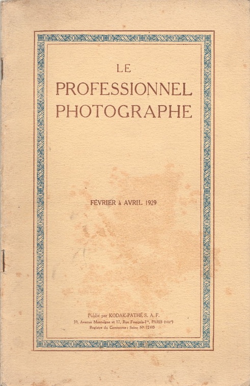 Le Professionnel Photographe, 2.1929