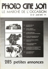 Le Marché de l'occasion Photo-Ciné-Son N° 27