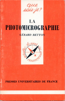 Photomicrographie (1re éd.)Gérard Betton(BIB0476)