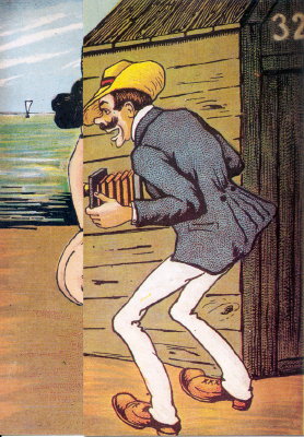 Carte humoristique pliante, Erotisme 1900(CAP0007)