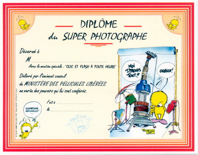 Diplôme du super photographe : Le Piaf(CAP0179)