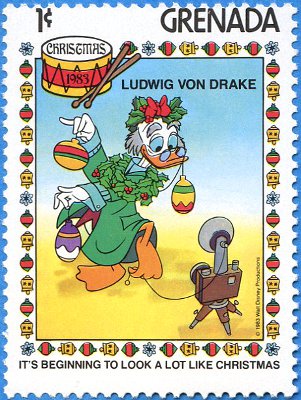 Timbre : Ludwig von Drake (Grenade) - 1983(PHI0539)