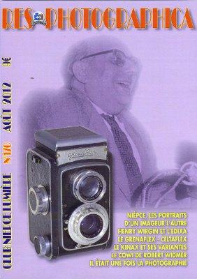N° 170 de 8.2012
- Grenaflex - Celtaflex (D. Auzeloux)
- Henry Wirgin et l'Edixa (K.E. Riess, F. Marchetti)
- Hermagis, Ultra et Agfa (E. Gérard): Hermo-Box, Box 34
- le Cowi de Robert Widmer (J.P. Vergine)
- D'un imageur l'autre, souvenirs photographiques (P.H. Pont)
- Kinax ou la folie des variantes (A. Grignon)
- Un quatrième portrait de Nicéphore Niépce dévoilé (J.P. Mugneret)
- Il était une fois la photographie (A. Grignon)
REV-NL0170.jpg
