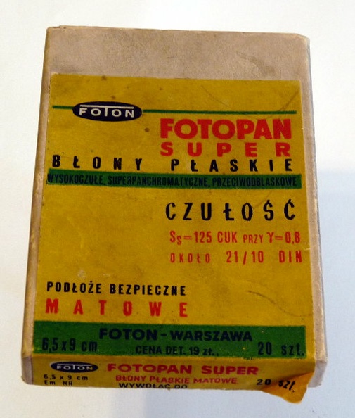 Boîte de plan-films Fotopan Super 6,5x9 (Foton)(ACC0675)