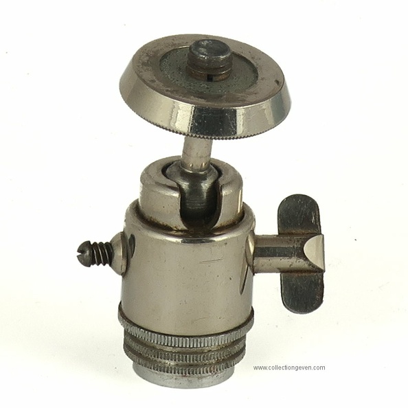 Marque : -Fabricant : ???
Pays : ???
Date de début : 9999Date de fin : 9999
Dimensions : h = 73 mm, Ø embase = 21 mm, Ø plateau = 31 mmPoids : 129 g
Commentaires : Fixation 1/4 ".
Liens web : -
Accessoire présenté :
N° de série : -
Accessoires : -
Notice : -
Commentaires : -
N° inventaire : ACC1008_01
ACC1008_01.jpg