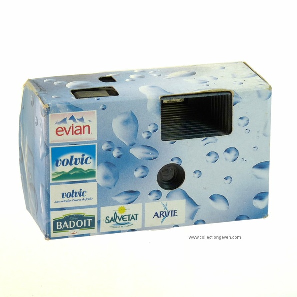 Évian, Volvic, Badoit, Salvetat, Arvie
Nom : XXXN° inventaire : APP2565_01
Marque : XXXFabricant : XXX
Publicité : XXX
Pays : XXX
Date de début : 0Date de fin : 0
Type : jetable 24x36 (PFFH)
Dimensions, fermé : XXXOuvert : XXX
Poids : XXX
Matière (boîtier) : XXX(habillage) : XXX
Couleur : XXX
Film :
Surf. sensible : XXXFormat : XXX
Sensibilité : XXXNb. vues : XXX
Autres :
Flash interne : XXX
Mise au point min. : XXX
Viseur : XXX
Langues : XXX
Commentaires : -
Liens web :-
Appareil présenté :
N° de série : XXX
Accessoires : -
Date exp. : 10.2000
Commentaires : -
N° inventaire : APP2565_01
APP2565_01.jpg