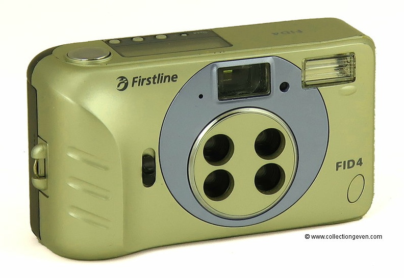 Nom : FID 4
Marque : Firstline (Carrefour) Fabricant : XXX
Publicité : -
Pays : Chine
Date de début : ~ 2000Date de fin : 0
Type : compact à 4 objectifs (CFFZ)
Dimensions, fermé : 119 x 65 x 46 mmOuvert : -
Poids : 158 g (sans pile, sans dragonne)
Matière : plasiqueCouleur : gris, bleu, noir
Surf. sensible : cartouche 135Format : 24 x 36 mm
Objectif :
- Nom : -Type : 4 objectifs
- Marque : -
- Ouverture : ?Focale : ?
- Fixation : fixeMonture : non interchangeable
Diaphragme :
- Type : fixe
- Ouverture : ?
Obturateur :
- Nom : -Type : rotatif
- Marque : ?
- Vitesses : ?Pose : non
- Retardateur : ~ 10s
- Armement : couplé à l'avance du film
Film, plaque :
- Compte-vues 1 : afficheur
- Protection 2 expos : oui
- Avancement : moteur électrique
Flash :
- Synchro : X
- Flash interne : flash électronique
Posemètre :
- Type : CdS
- Plage : ?
- Automatisme : XXX
Mise au point :
- Type : fixeMinimum : ?
- Télémètre : non
Viseurs :
- Viseur 1 : collimaté avec repères de parallaxe
Autres :
Niveau à bulle : XXX
Porte-acc. 1 : -Porte-acc. 2 : -
Écrou de pied : 1/4 "
Déc. vertical : -Horizontal : -
Bascule avant : -Arrière : -
Commentaires : -
Liens web :-
Appareil présenté :
N° de série : 21008248
N° objectif : -N° obturateur : -
Accessoires : -
Notice : -
Commentaires : -
N° inventaire : APP2715_01
APP2715_01.jpg