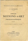 Simples notions d'art photographiqueJ. Carteron(BIB0482)