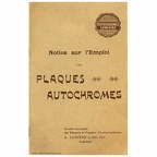 Notice sur l'emploi des plaques autochromes (Lumière)(BIB0886)