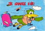 « Canard-Air » : canard volant avec appareil autour du cou(CAP0055)